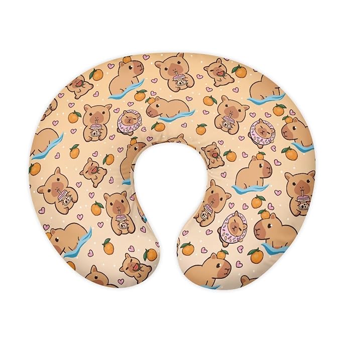 Nursing Pillow Cover for Breastfeeding Cute Capybara Design Soft and Comfortable Nursing Covers for Breastfeeding, Ideal for New Moms
