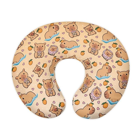Nursing Pillow Cover for Breastfeeding Cute Capybara Design Soft and Comfortable Nursing Covers for Breastfeeding, Ideal for New Moms
