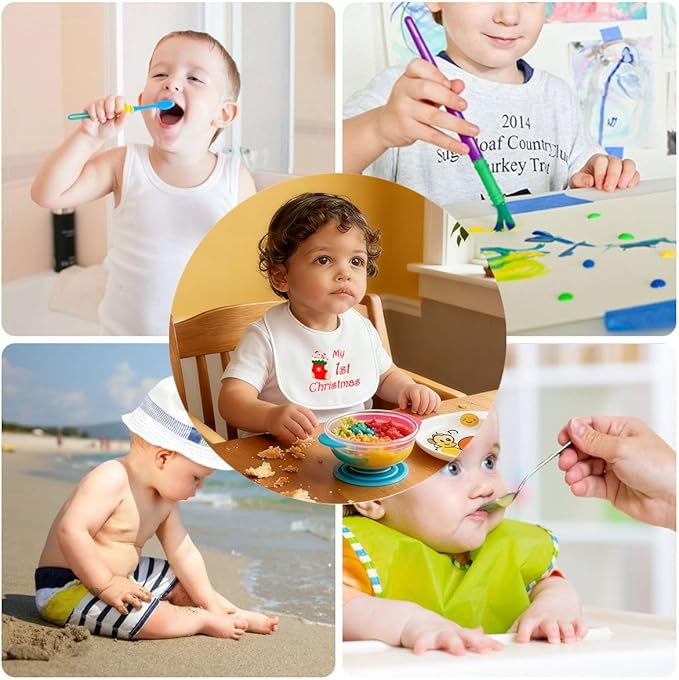 Cute Unisex-Baby Bib, Cotton Adjustable Waterproof Drooler, Birthday Gifts for Girls Boys 0-24 Months