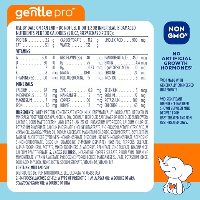 Good Start | Dr. Brown’s Gentle Pro, Baby Formula Powder for Sensitive Tummies, Easy Digestion & Softer Poops, Formula with Probiotics, DHA, Allergen Lactose, Milk, Soy,Tree Nuts,Non-GMO,32 OZ, 1 Pack