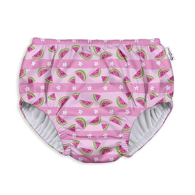green sprouts baby girls Pull-up Reusable and Toddler Swim Diaper, Light Pink Watermelon Stripe, 18-24 Month US