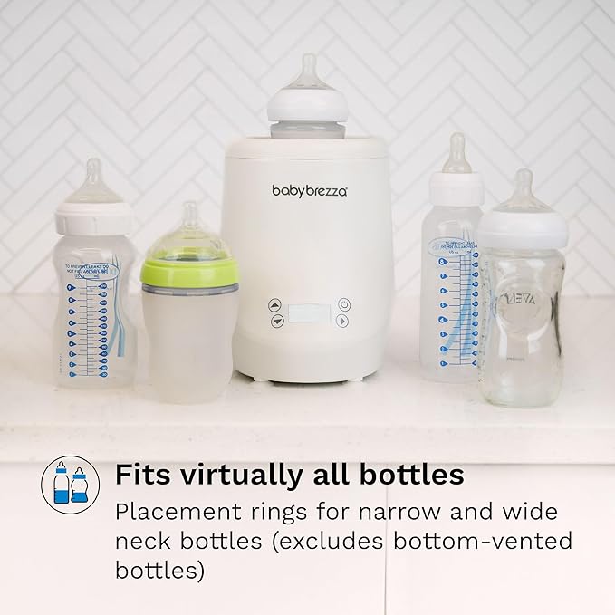 Baby Brezza AirSwirl Waterless Baby Bottle Warmer - Hospital-Grade Safe Warming for Breastmilk + Formula - No Hot Spots, No Water - Works with Nearly All Bottles