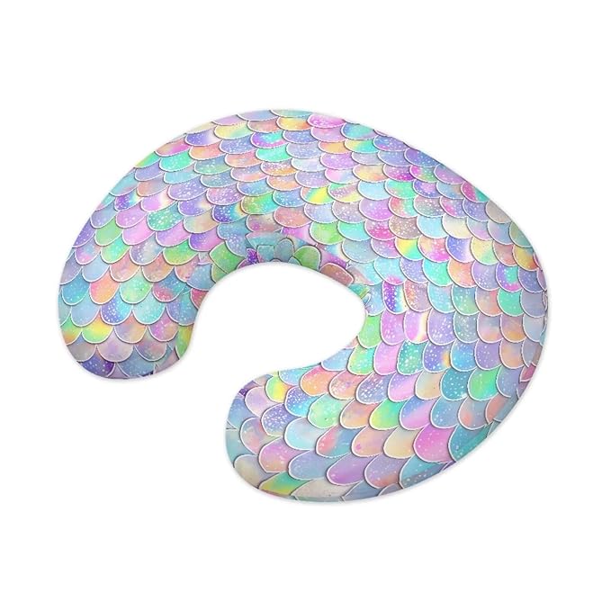 Mermaid Nursing Pillow Cover, Breastfeeding Pillows Covers, Snug Fits Nursing Pillow Slipcovers for Boys Girls, Soft and Comfy