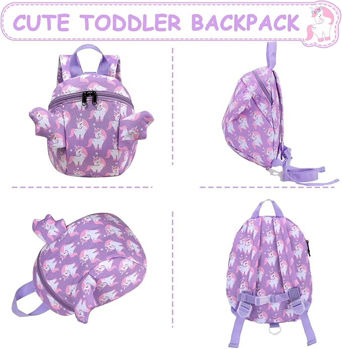 VASCHY Mini Toddler Backpack with Leash, Ultra Lightweight Tiny Little Daycare Backpack