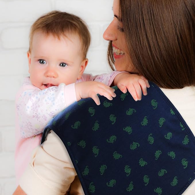 Hakochia Burp Cloths for Baby Boy & Girl Organic Cotton Large Unisex Burp Clothes Extra Absorbent Soft Neutral Burping Rags Spit Up Cloth Sets for Newborns 8 Pack