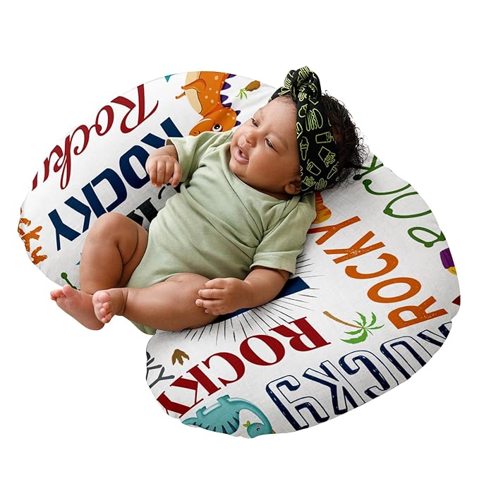 Dyoart Baby Nursing Pillow Cover,Personalized Comfortable Nursing Covers,Custom Name Breastfeeding Pillow Cover for Bottle Feeding,Gifts for Boys Girls(one Size)
