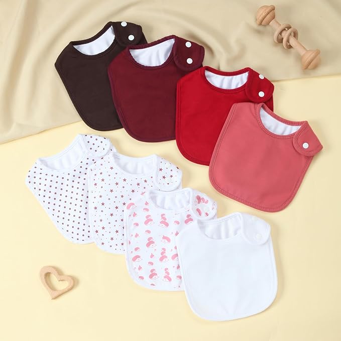 Waterproof Baby Bibs for Boys & Girls Soft and Absorbent Bandana Drool Bibs Set for Infant Newborn 0-12 Months