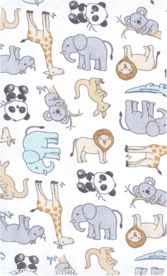 Luvable Friends Hudson Baby Flannel Burp Cloths 10pk, Kangaroo Pastel