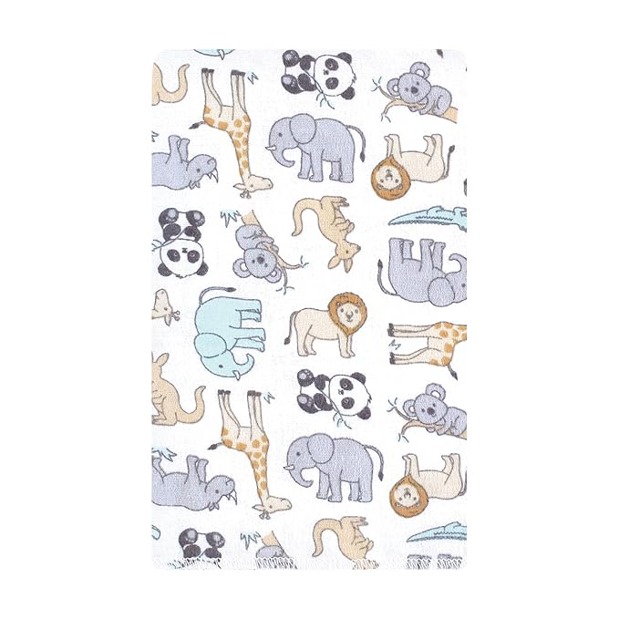 Hudson Baby Unisex Baby Flannel Burp Cloth 10pk, Kangaroo, One Size