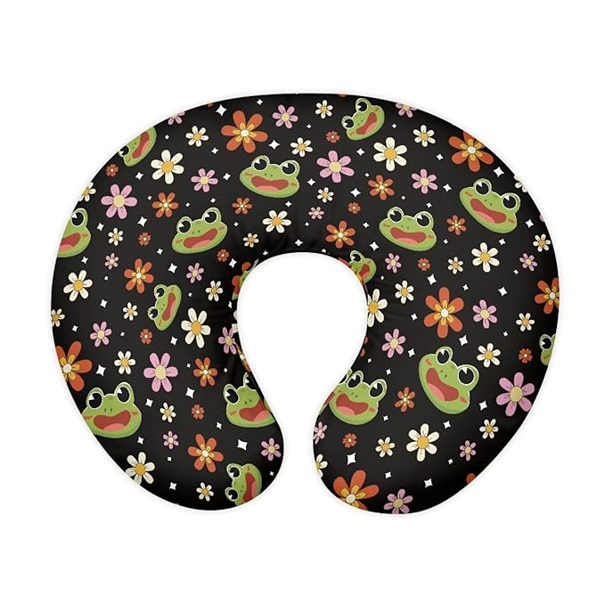Nursing Pillow Cover for Breastfeeding Pillow Frog Flower Nursing Pillow Slipcovers, Breastfeeding Pillow Cover Boys Girls, Perfect Newborn Choice for Mom or Baby, (Mi-10631538CZA32-22)