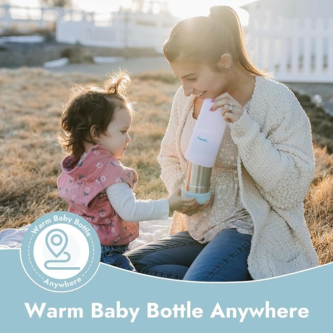 Papablic Portable Travel Baby Bottle Warmer Plus, 18 oz Large Capacity Stainless Steel Bottle Warmer, Safe & Easy to Clean