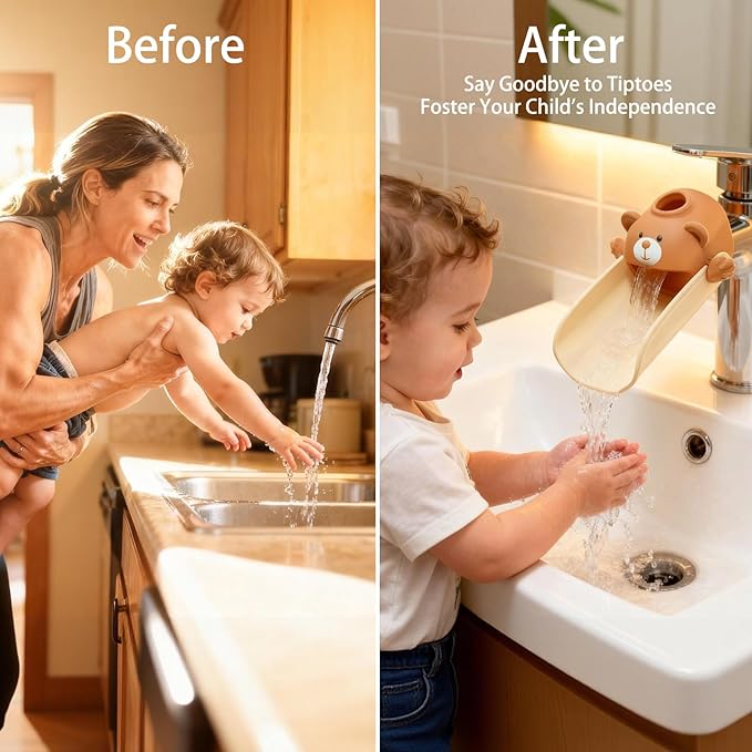 Skyroku Toddler Faucet Extender & Blue Bathtub Spout Cover, Sink Extender with Temperature Sensor for Bathroom Sinks, Kitchen, Bathtubs, Bundle and Save!