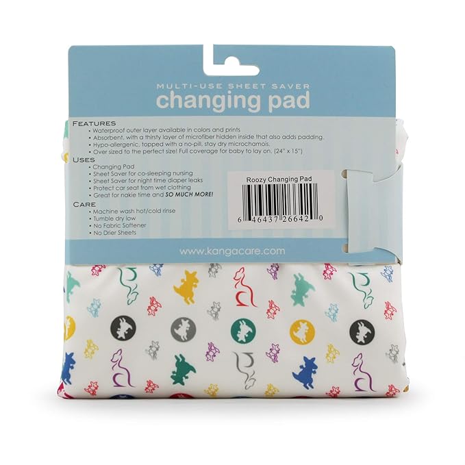 Kanga Care Reusable Absorbent & Waterproof Changing Pad 24" x 15" - Roozy