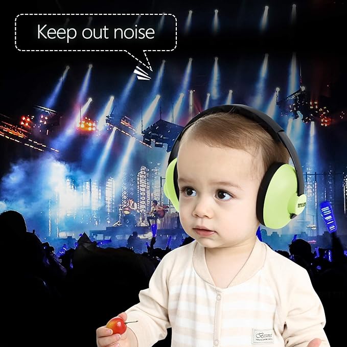 BBTKCARE Baby Ear Protection Noise Cancelling HeadPhones for Babies for 3 Months to 3 Years (Green)