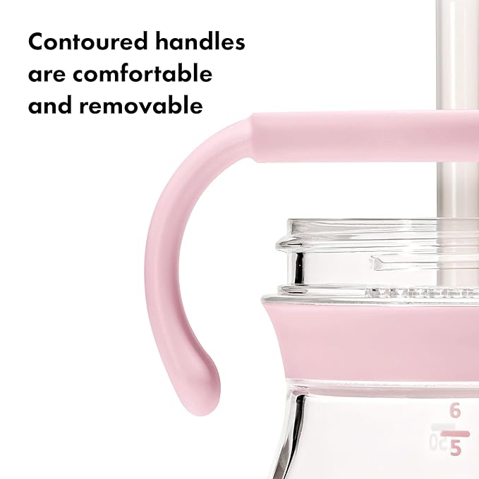 OXO Tot Transitions Straw Cup with Removable Handles - 6 oz. - Blossom