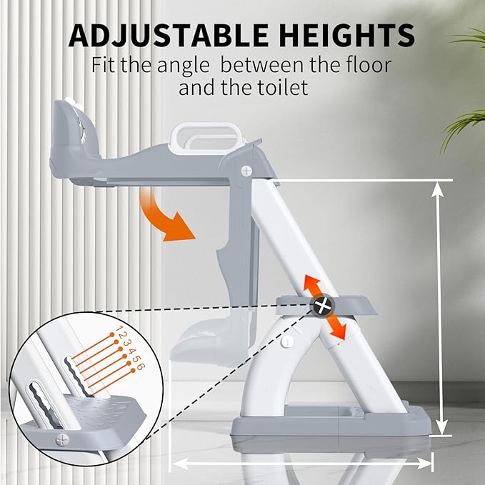 Potty Training Seat for Toddlers, 2 in 1 Potty Training Toilet with Anti-Slip Pad Step Stool, Toddler Toilet Seat for Boys and Girls (Include 2 Ducks)