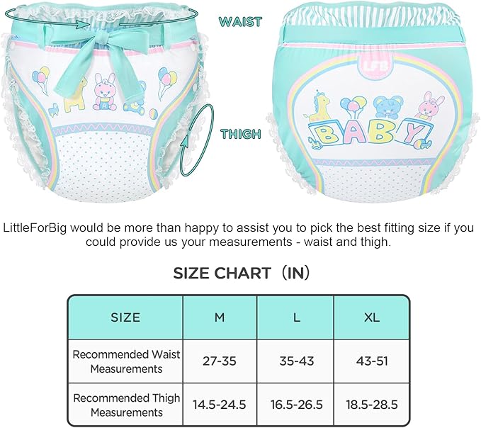 Littleforbig Silky Adult Ribbon Omutsu Diaper Wrap Cover Washable Adjustable Reusable Waterproof - Baby Parade M