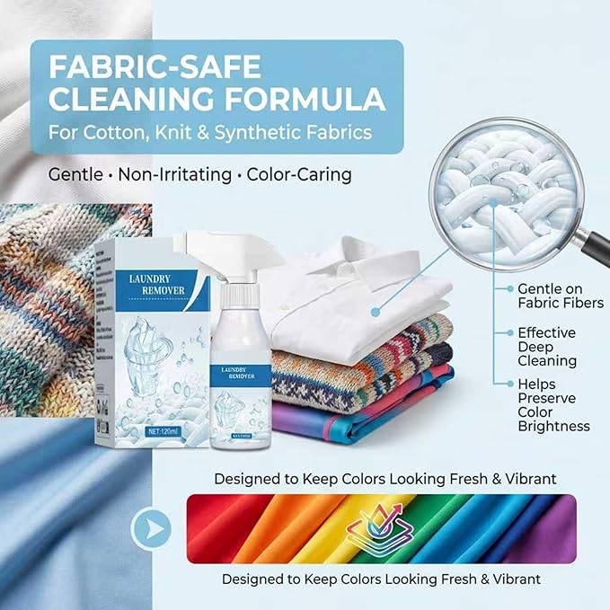 Non-Ionic Laundry Pre-Treatment, 2026 New Clothing Emulsifier, Powerful Remover Clothes Dry-Clean Spray, For Clothes Shoes