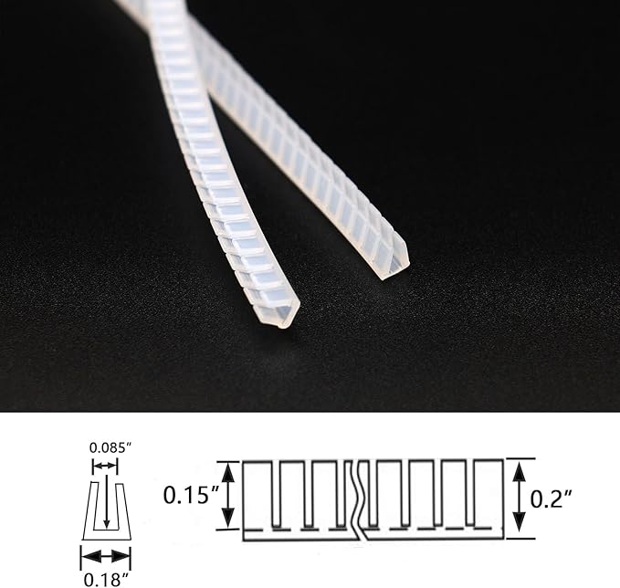U-Shaped Flexible Sharp and Rough Edge Trim Protector, Push-in Edge Shield for Steel Panels, Wood Panels, Glass and Plastic Panels, Fits 0.07"-0.085" Thickness Edge, White 32ft