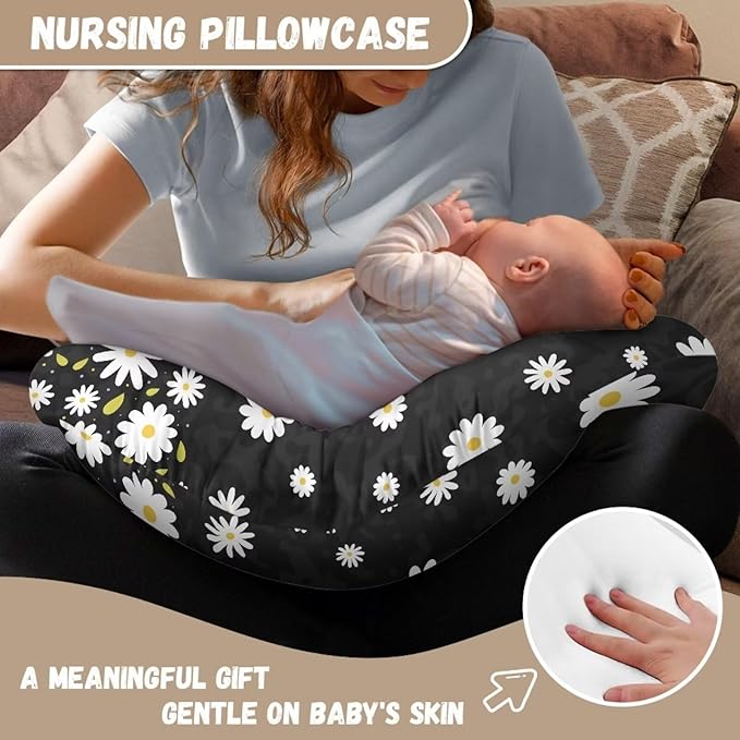 Daisy Breastfeeding Pillow Slipcover for Baby Nursing Pillow Slipcovers for Breastfeeding Moms Fits The Original Support Pillow for Breastfeeding and Bottle Feeding