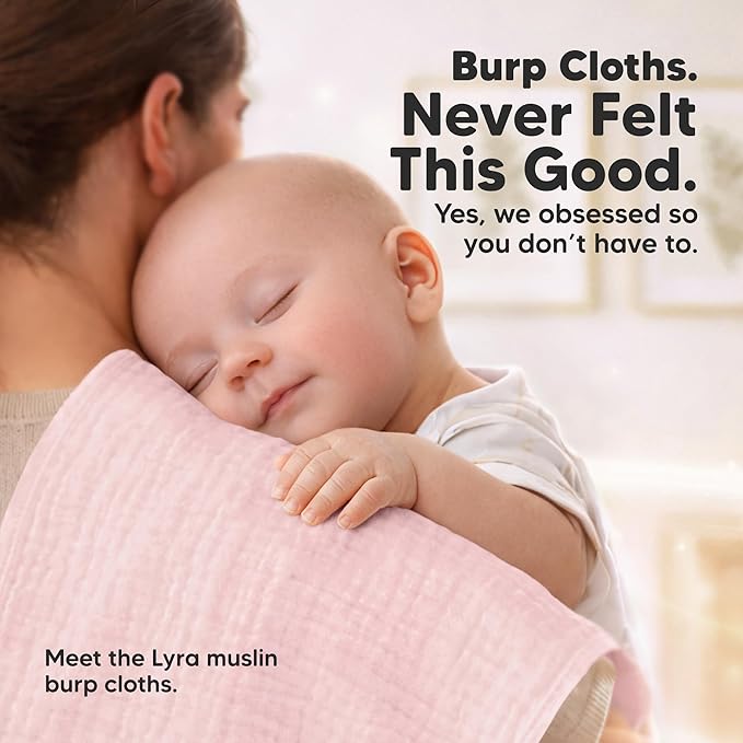 KeaBabies Organic Muslin Burp Cloths Baby Boy, Girl – 5-Pack 100% Cotton Muslin Burping Cloths for Babies, Newborn, 21x10 Large & Absorbent Spit Up Rags, Baby Washcloth, Infant Towels (Muted Pastel)