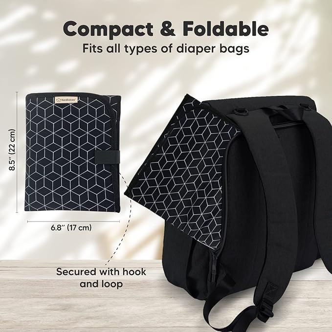 KeaBabies Diaper Bag Backpack and Portable Diaper Changing Pad - Waterproof Multi Function Baby Travel Bags - Waterproof Foldable Baby Changing Mat - Travel Diaper Change Mat - Lightweight Pads