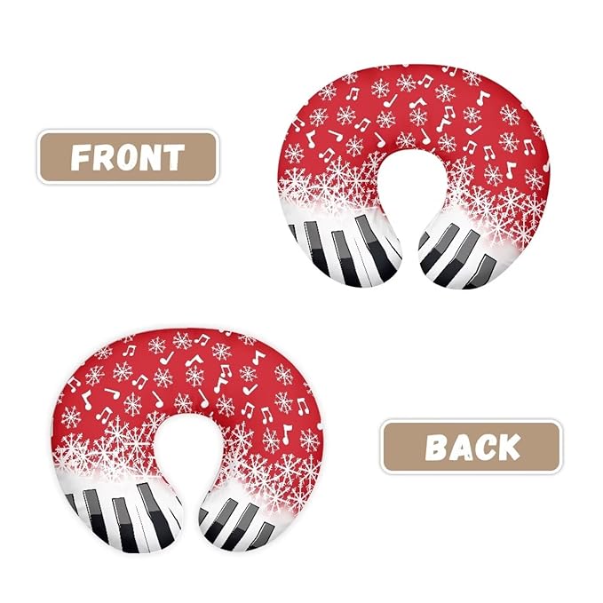 Piano Key Music Snowflakes Breastfeeding Pillow Slipcover for Baby Ultra Soft Comfortable Newborn Nursing Pillow Case Baby Essentials Christmas Decor