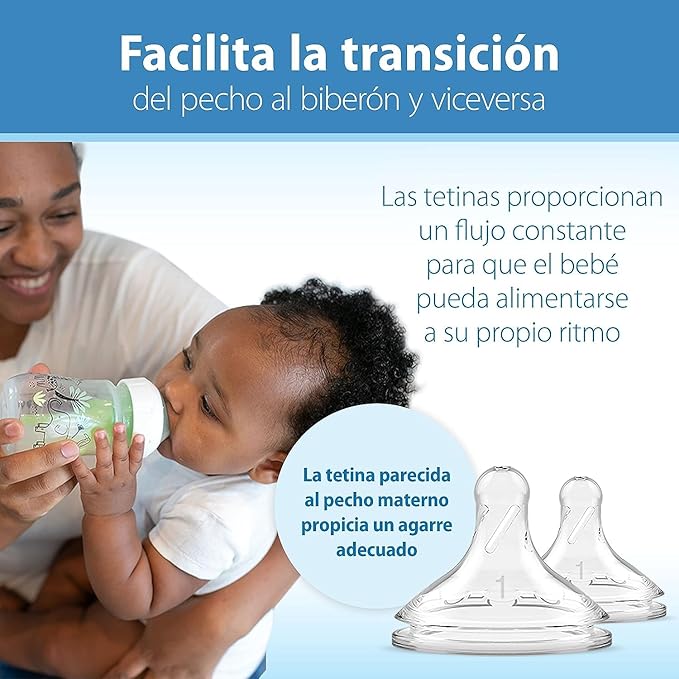 Dr. Brown's Anti-Colic Options+ Wide-Neck Baby Bottle Designer Edition Bottles, Jungle Decos, 5 oz/150 mL, Level 1 Nipple, 0m+, 2-Pack