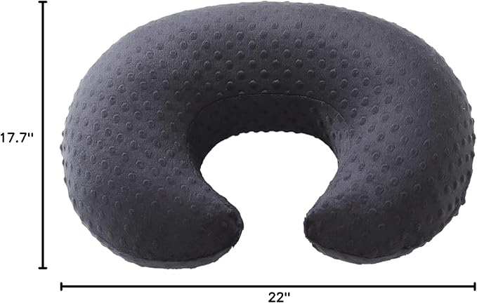 Dots Nursing Pillow Cover, Case Plush Breathable Breastfeeding Pillow Slipcover Fits Nursing Pillow, Super Soft Snug Positioners for Baby Boy Baby Girl(Black)