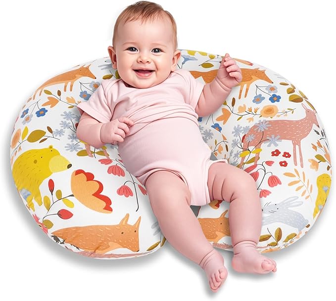 x-vesolje Nursing Pillow, Breastfeeding Pillow with Removable Cover, Ergonomic Breast Feeding Pillow, Baby Feeding Support Pillow for Mom Easier Breastfeeding- Original Size/Jungle