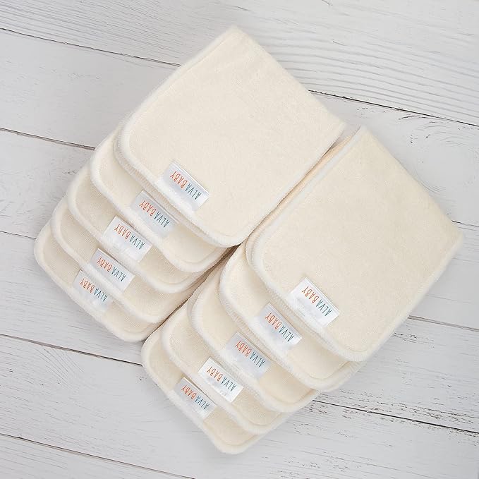 ALVABABY 12PCS Cloth Diaper Inserts - 4-Layer Super Soft Inserts for Diapers and Covers