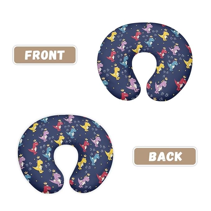Dinosaur Nursing Pillow Cover Slipcover for Breastfeeding Pillows, Soft and Comfortable Fits On Standard Infant Nursing Pillows Soft Fabric