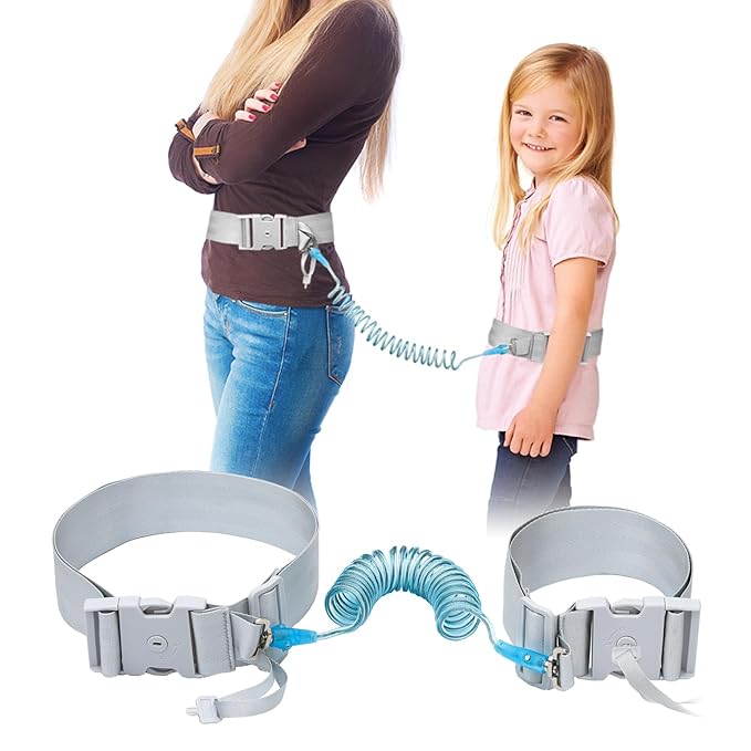 JXM Child Waist Harness with Lock for Hands-Free Safety Walking, Adjustable Waist Tether for Big Kids with Autism Special Needs ADHD, Child Elopement Leash for Outdoor Travel