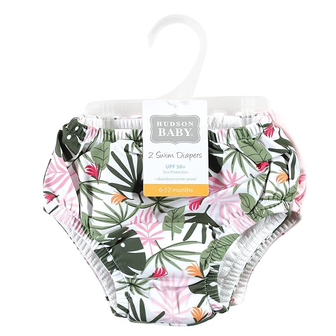 Hudson Baby Unisex Baby Swim Diapers, Flamingo Tropical, 18-24 Months