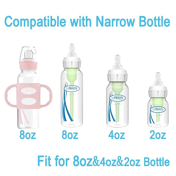Silicone Nipple Compatible with Dr. Brown’s Natural Flow Level 2 Narrow Bottle, Medium Flow, 3m+, 8Pcs