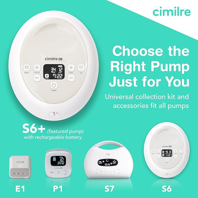 S6+ Adjustable Rechargeable Breast Pump, Customizable Pump Sessions with Multiple Cycle Speeds & Hospital Strength Suction Levels, Double Electric Breast Pump