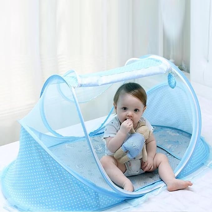 Tefola Baby Mosquito Net, Folding Crib Netting Baby Bedding Portable Comfortable Environment Foldable Storage for Children Summer Supplies