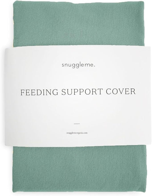 Snuggle Me Organic Feeding Support Pillow Cover, Machine Washable 100% Organic Cotton, Soft Nursing Cover for Breastfeeding, Pillow Slipcover for Baby Girls Boys Newborn - Moss