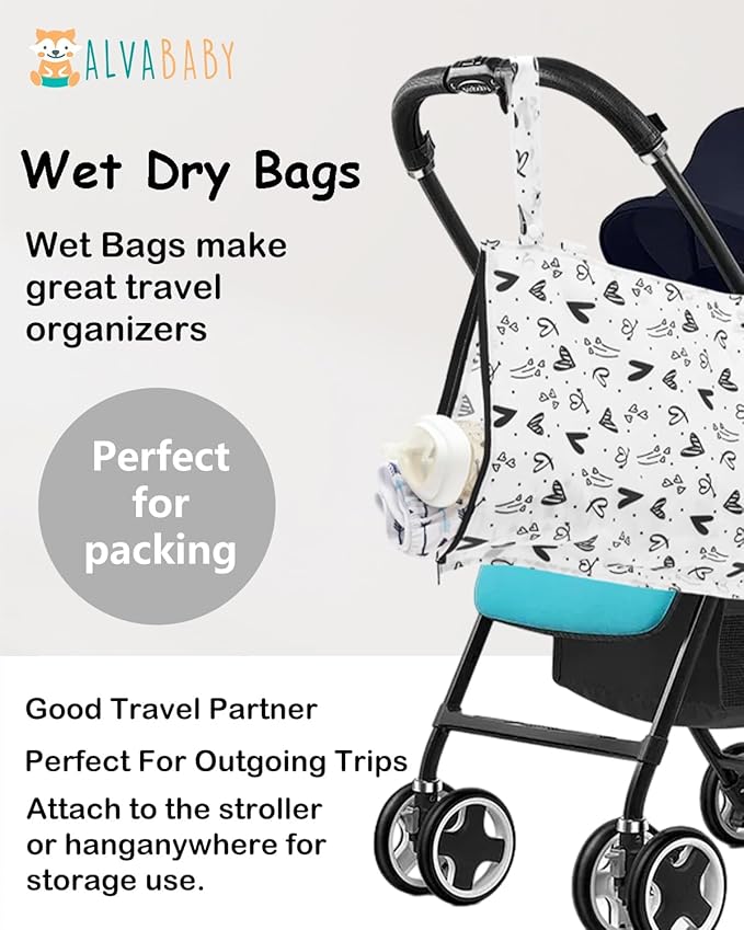 ALVA Waterproof Leakproof Wet Dry Bag 2-Pack | Reusable for Swim, Baby Clothes, Diapers & Travel 2LK05