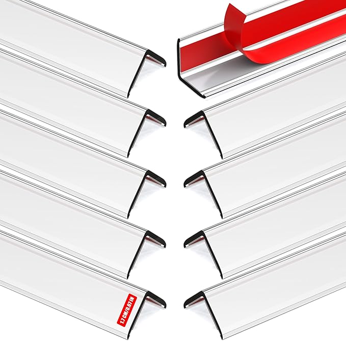 Clear Self-Adhesive Mini Wall Corner Protectors, Cute Corner Guards & Edge Protector for Wall Door Frame Cabinet Baseboard & Door, Table, Stair, Easy to Cut (1.7x60.96cm/0.67x24in)
