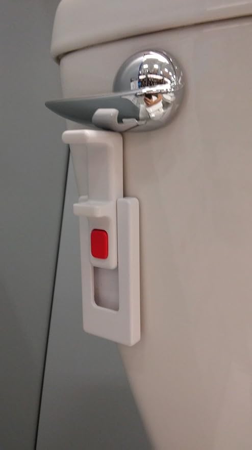 The Original Toilet Handle Lock (2-Pack) Most Trusted Toilet Handle Lock in THE World. Stops Flushing. Simple Install