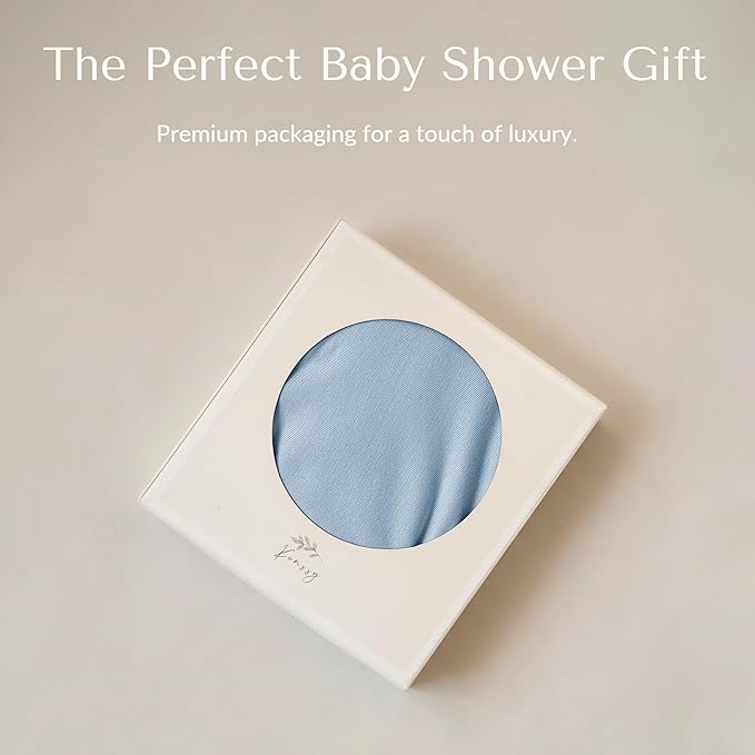Konssy Nursing Cover for Breastfeeding, 360° Full Privacy Breathable Breastfeeding Cover, Multi-use Carseat Canopy(Blue)