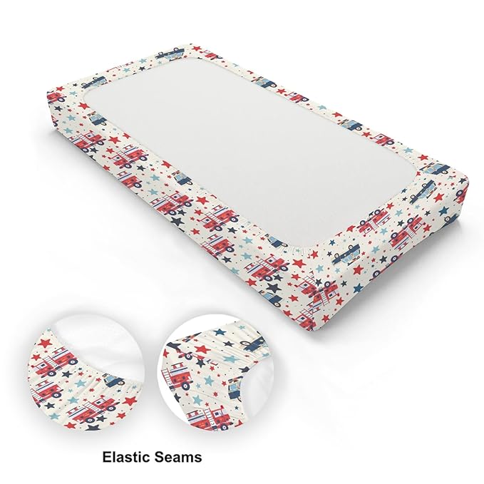 Cartoon Car Transportation Stars Pattern Baby Changing Pad Cover, Unisex Car Nursery Diaper Changing Table Pad Mat Sheet for Boys Girls-16x32