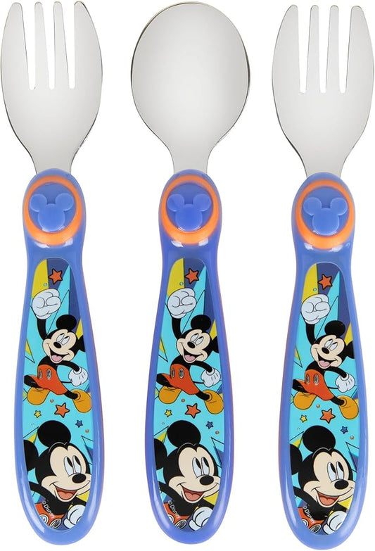 The First Years Mickey Mouse Flatware for Kids 3-Pack, Multicolor
