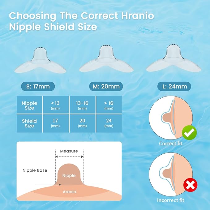 Nipple Shields for Breastfeeding Newborn Breast Pads Nipple Shield Nipple Pads for Breastfeeding Breast Feeding Covers for Women Breasteeding Cover Reusable with Clear Case 17mm