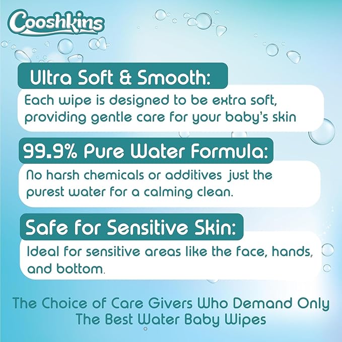 [Bulk 576 Wipes] De-Chlorinated Pure Water Baby Wipes | 25 Count (Pack of 24) Gentle Unscented Wipes for Sensitive Skin | 99.9% Pure Water Based | Alcohol-Free, Paraben-Free | Soft & Thick