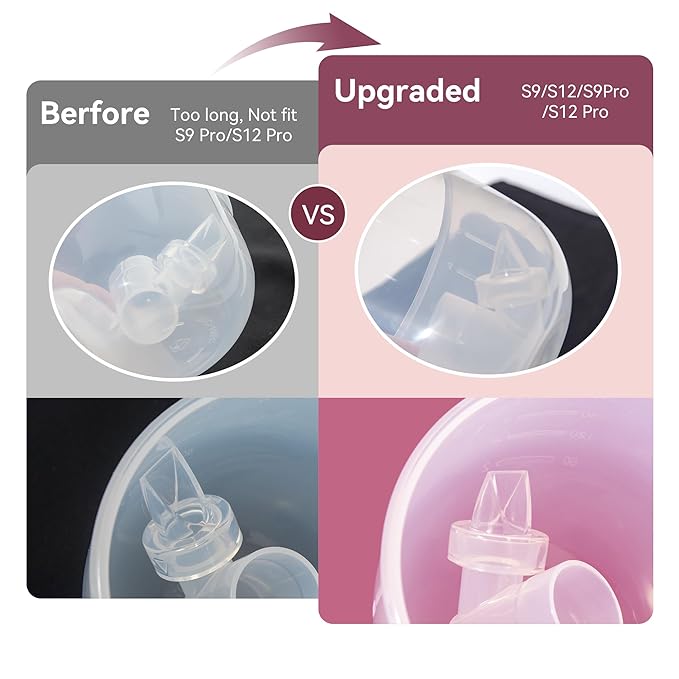 12 Pack S9 Pro / S12 Pro / S9 / S12 Duckbill Valve Silicone Diaphragm, Compatible with momcozy Breastpump, Electric Breast Pump Replacement Parts Accessories