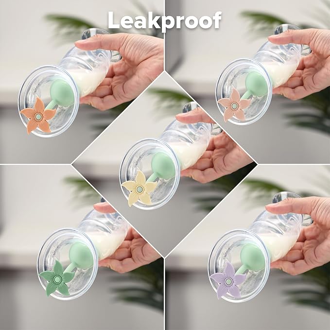 haakaa Manual Breast Pump Flower Stopper (Lavender) - Made of Premium Silicone, BPA Free, Compatible with All haakaa Breast Pumps