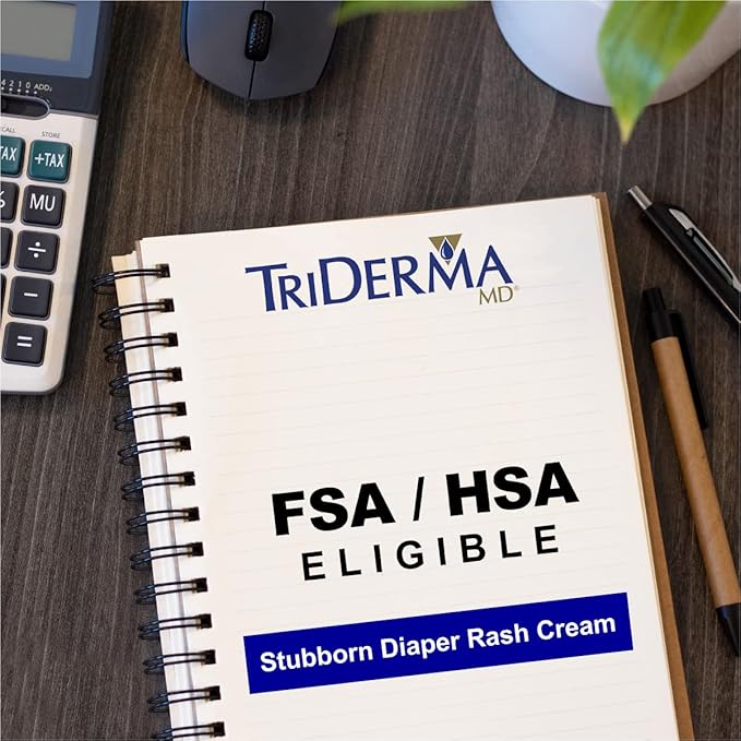 TriDerma Stubborn Diaper Rash Relief Cream - FSA Eligible 2.2 oz