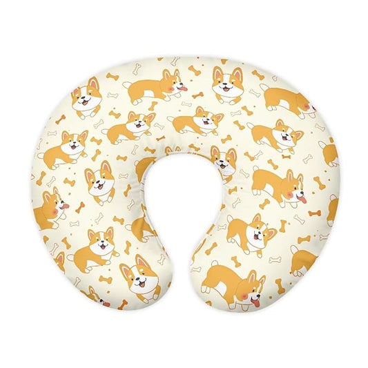 Cute Corgi Girls Boys Nursing Pillow Cover for U-Shaped Feeding Pillow Breastfeeding Super Comfy and Soft for Baby, Baby Mom Essentials, 2 Packs